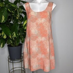 Tulle cream peach flowy dress XS